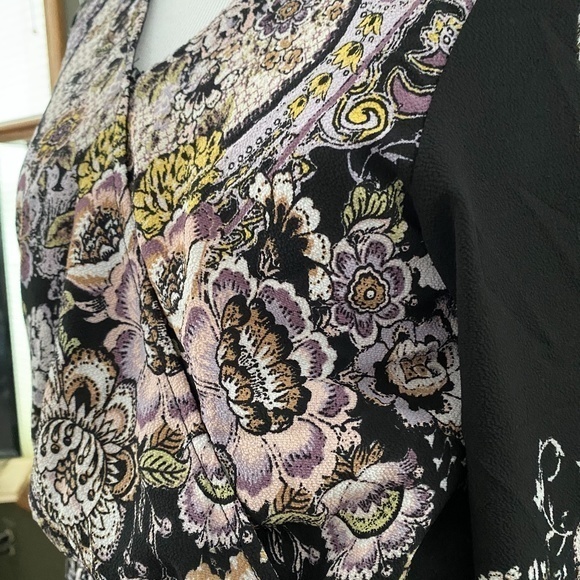 Xhilaration Boho Bell Sleeve Mini Surplice Dress S - Picture 9 of 15